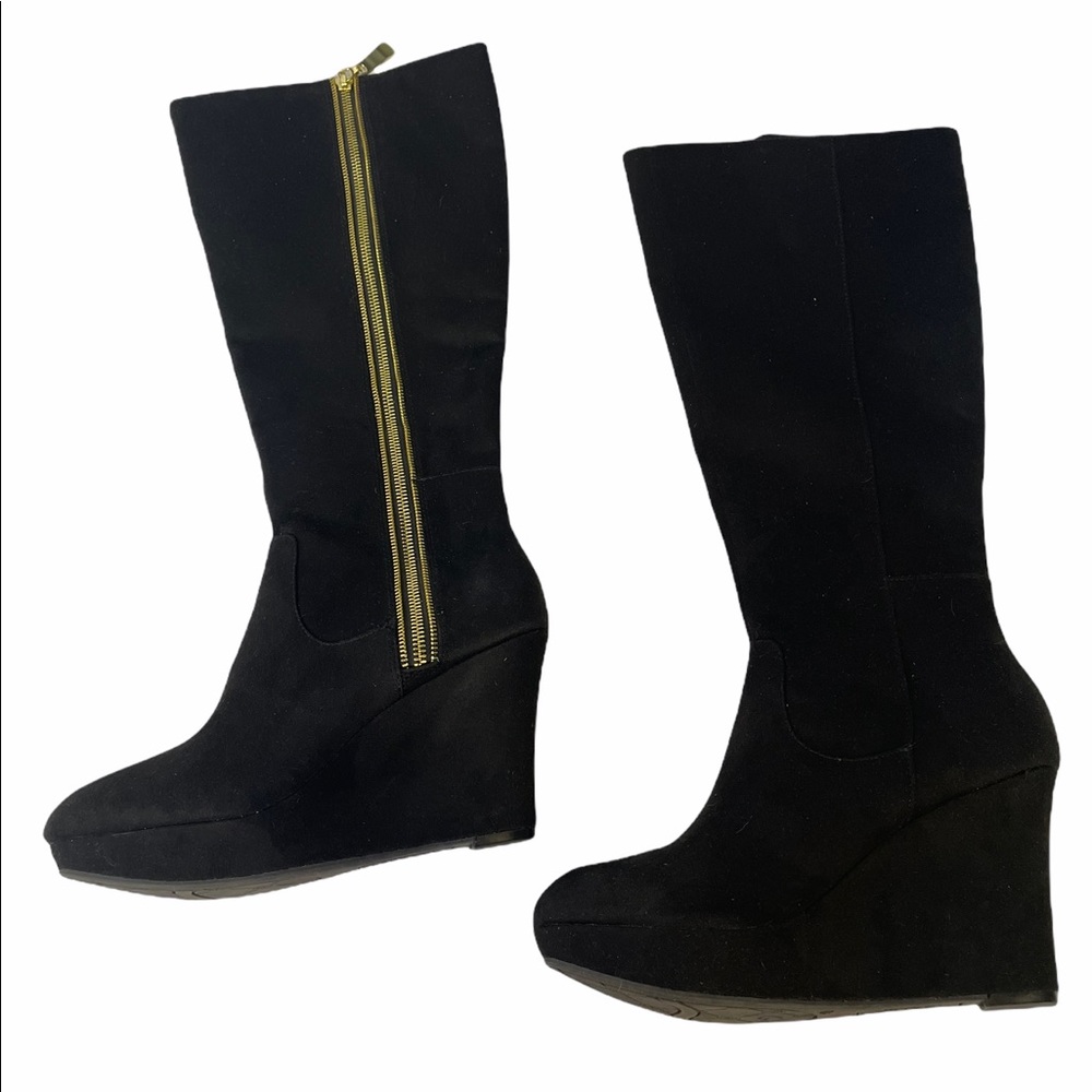 CHRISTIAN SIRIANO Xander black Tall Wedge Boot